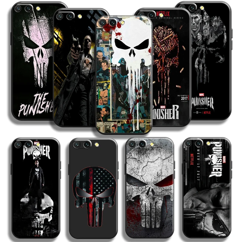 

Marvel Punisher Frank Castle For Huawei Honor 10X 9X Lite Pro Honor 10 10i 9 9A Phone Case TPU Soft Black Funda Back Coque