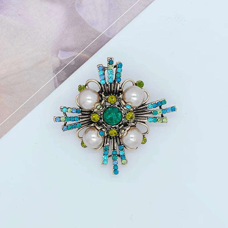Брошь женская EASYA с жемчугом со стразами на праздник украшение для платья | Броши