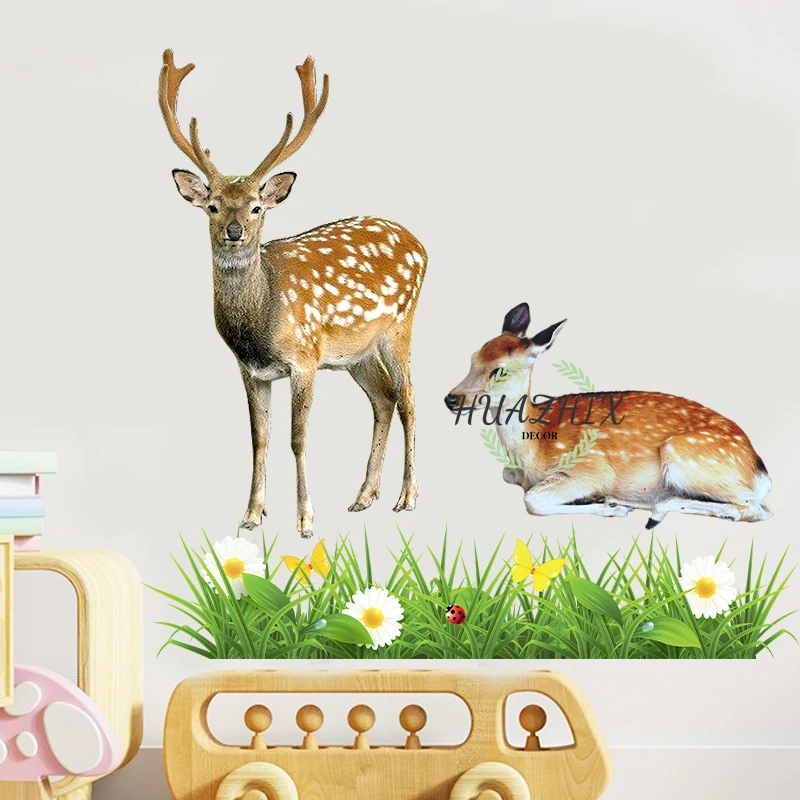 

Deer Wall Stickers Mural Home Decoration Accessories Wallpaper for Baby Room Cute Style Things for The Home Stickers on The Wall