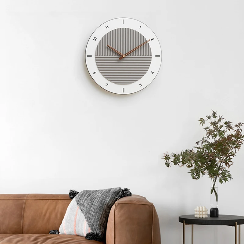 

Round Silent Electronic Large Wall Clock Frame for Craft Quartz Clock Living Room Elegant Quartz Ap Duvar Saati Home Design