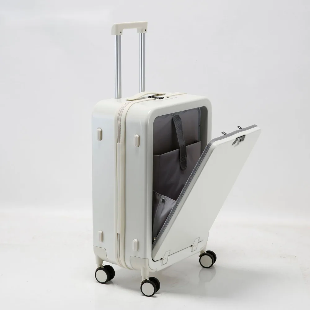 

Чемодан на колесиках для мужчин и женщин, прочный чемодан на колесиках для путешествий, открывается спереди, колеса 20, 22, 24, 26 дюймов