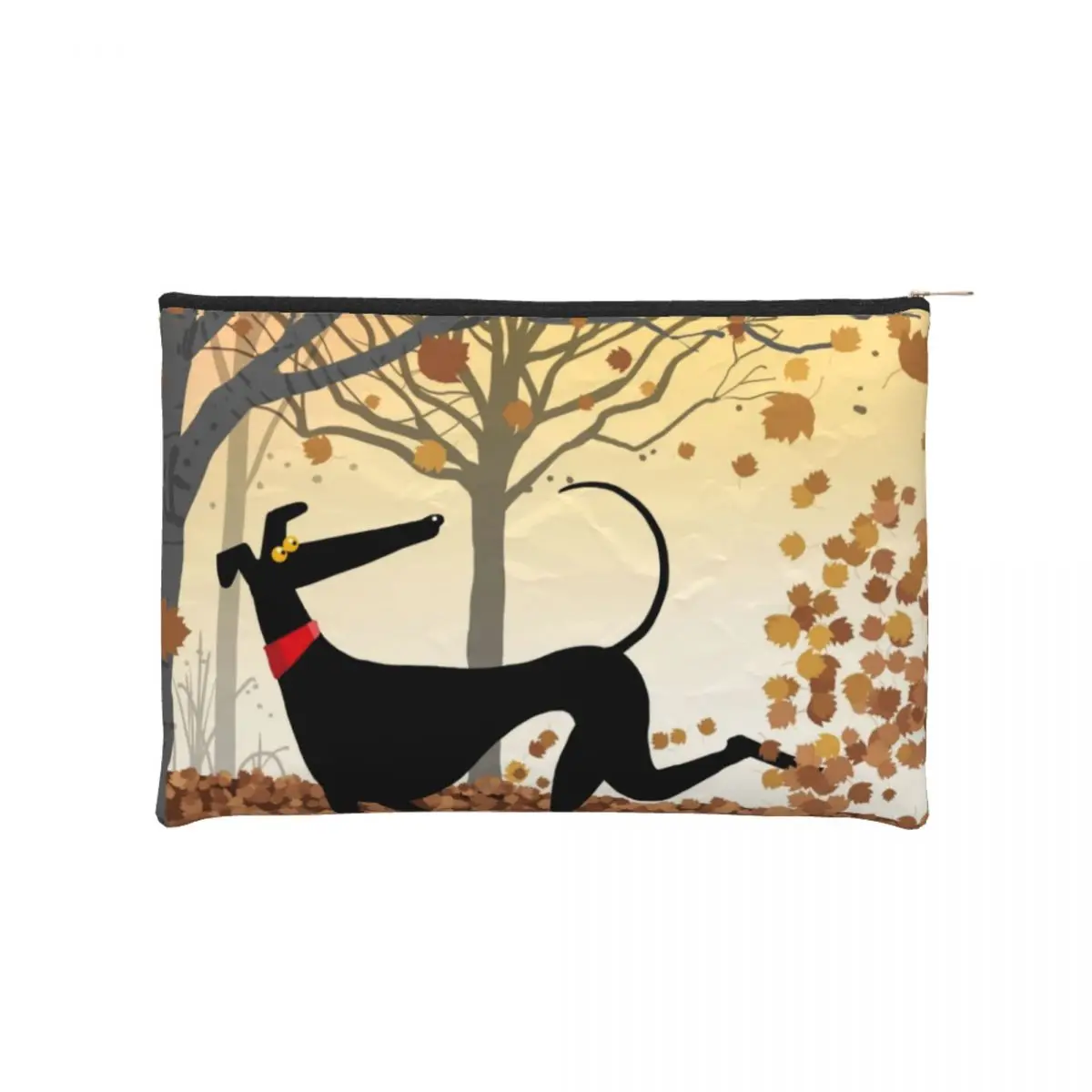 

Autumn Hound Greyhound Dog Toiletry Bag Sighthound Whippet Cartoon Pattern Makeup Cosmetic Organizer Beauty Storage Dopp Kit