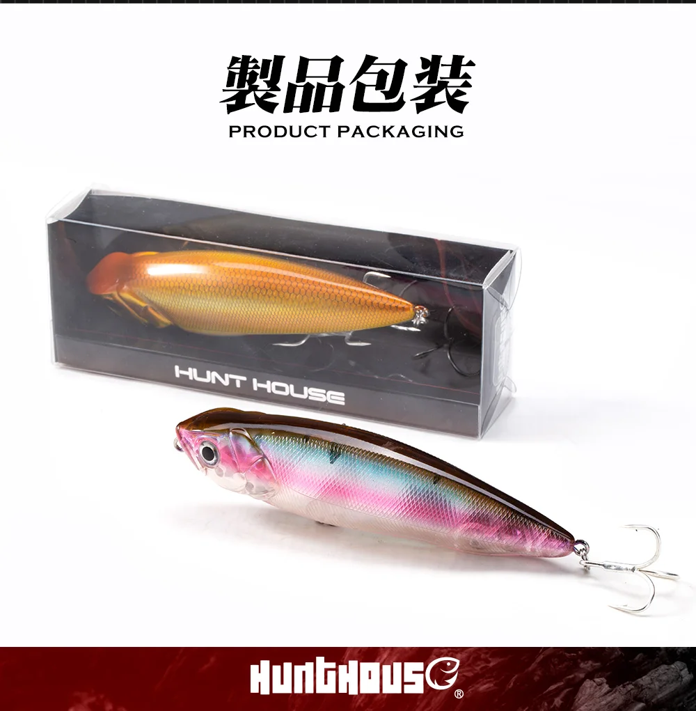 Приманка Hunthouse WTD для рыбалки карандаш 100 и 120 мм 19 32 г приманка Topwater Bait Top Water Surface