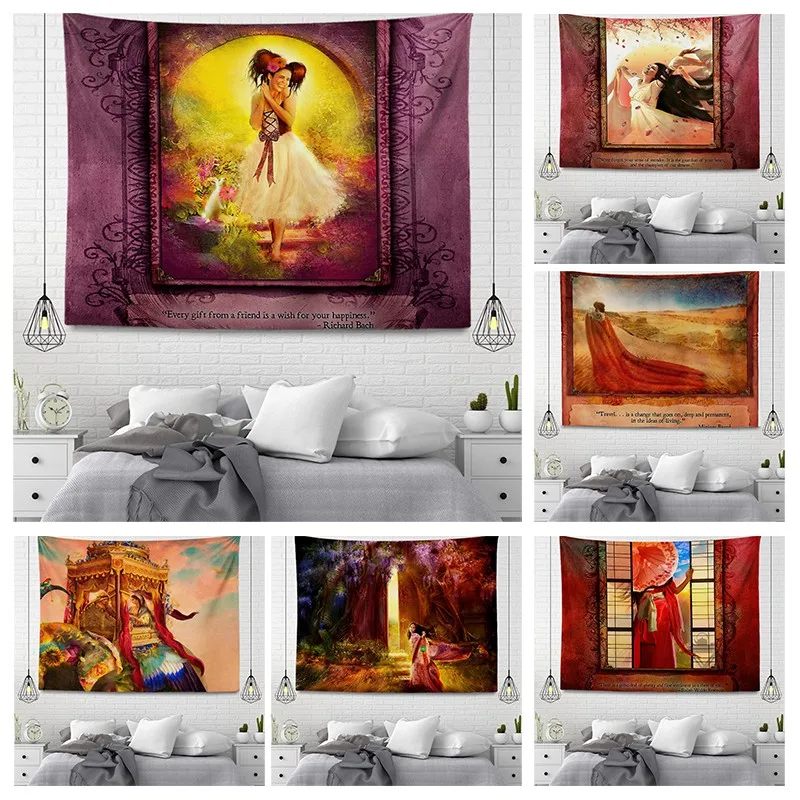 

Настенный декоративный гобелен на заказ, декоративные аксессуары для комнаты, Настенная картина маслом, большой тканевый настенный Декор для дома, осенний Декор