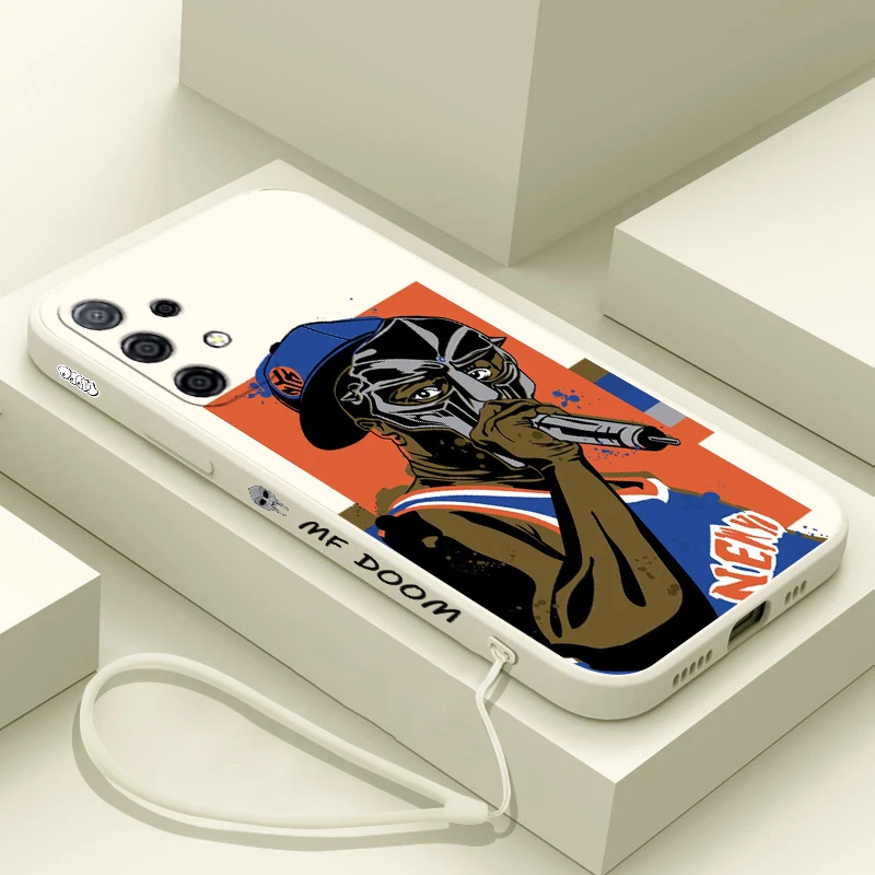 

MF DOOM Rapper Phone Case For Samsung Galaxy S23 S22 S21 S20 Ultra Plus FE S10 4G S9 S10E Note 20 10 9 Plus With Lanyard Cover