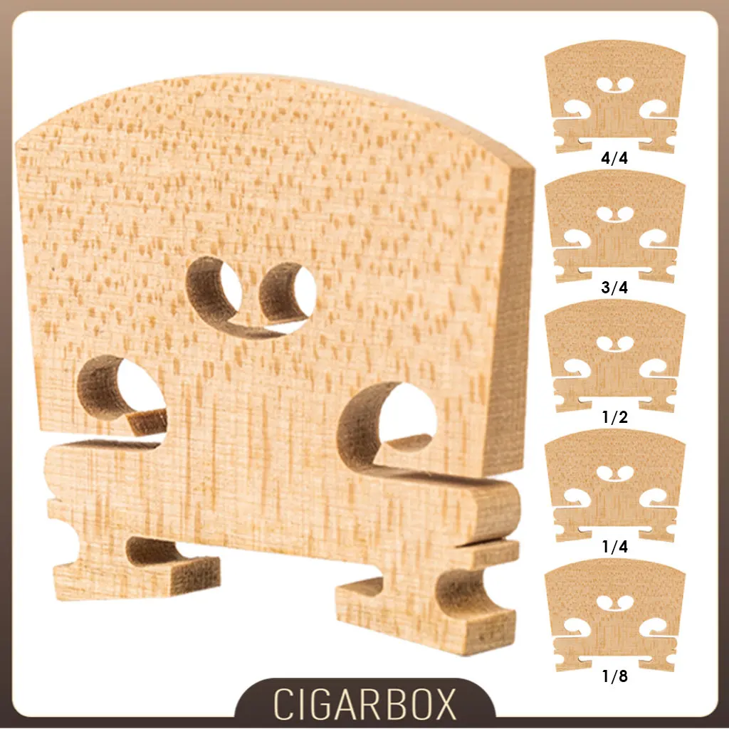 

1 PC French Style Violin Bridges Fiddle Maple Wood For Instrument Accessories Violin Strings Bridge Parts 4/4-1/8 Size