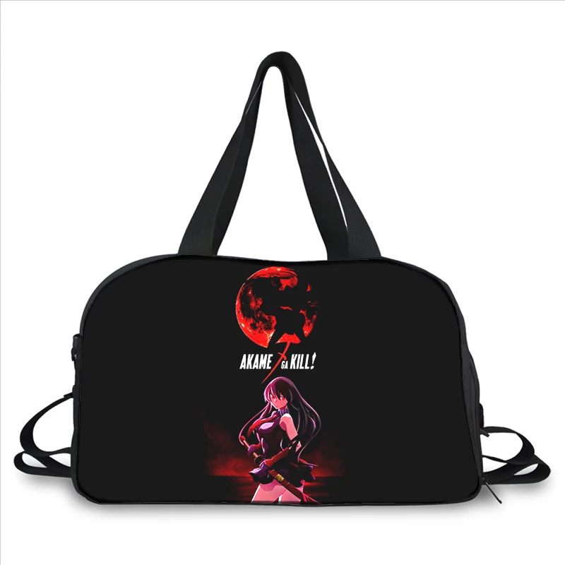 Anime Akame Ga Kill 3D printing fashion trend portable large capacity multi-function messenger bag travel bag