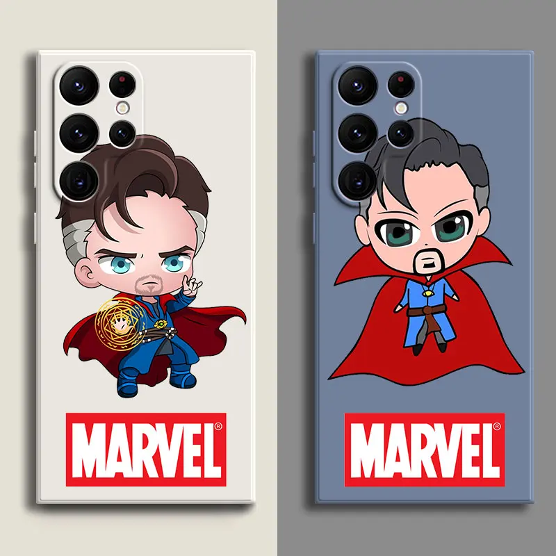 Милый чехол с доктором странный чехол для Samsung Galaxy S23 S22 S21 S20 FE 5G S10E S10 S9 S8 Note 10 Plus 20 Ультра квадратный чехол с жидкостью