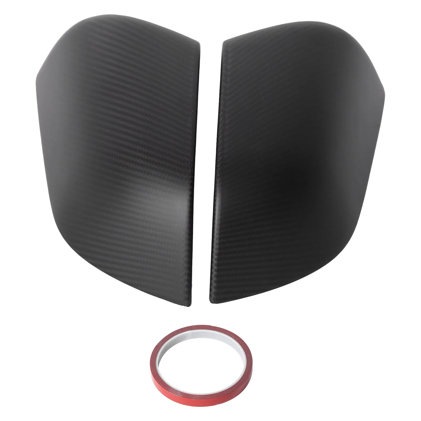 

2pcs Rearview Mirror Cover Add-On Matte Carbon Fiber Cap Replacement for Tesla Model 3 2018-2021