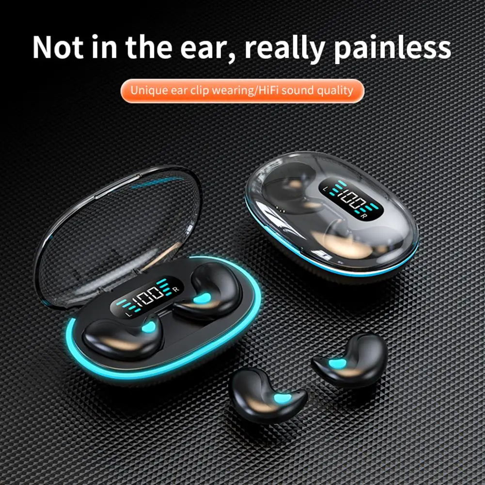 Беспроводные наушники с зажимом для ушей Bluetooth скрытые стерео мини
