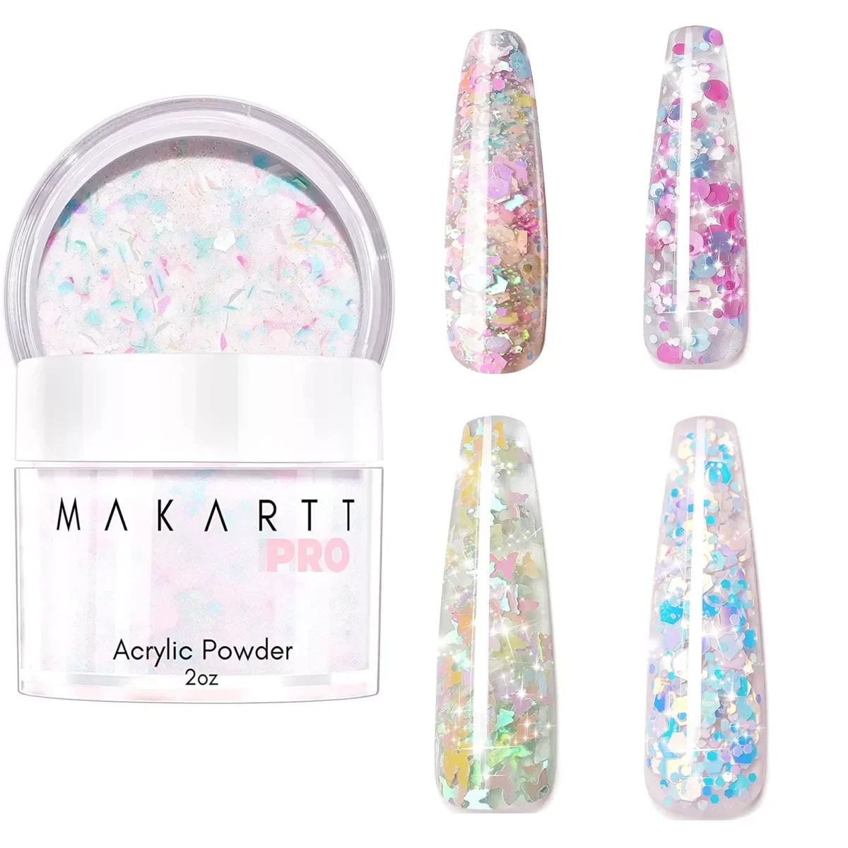 

NEW2023 Pre Mixed Glitter Acrylic Powder, Sparkly Nail Powder for Acrylic Nails, Professional Shiny Acrylic Nail Powder