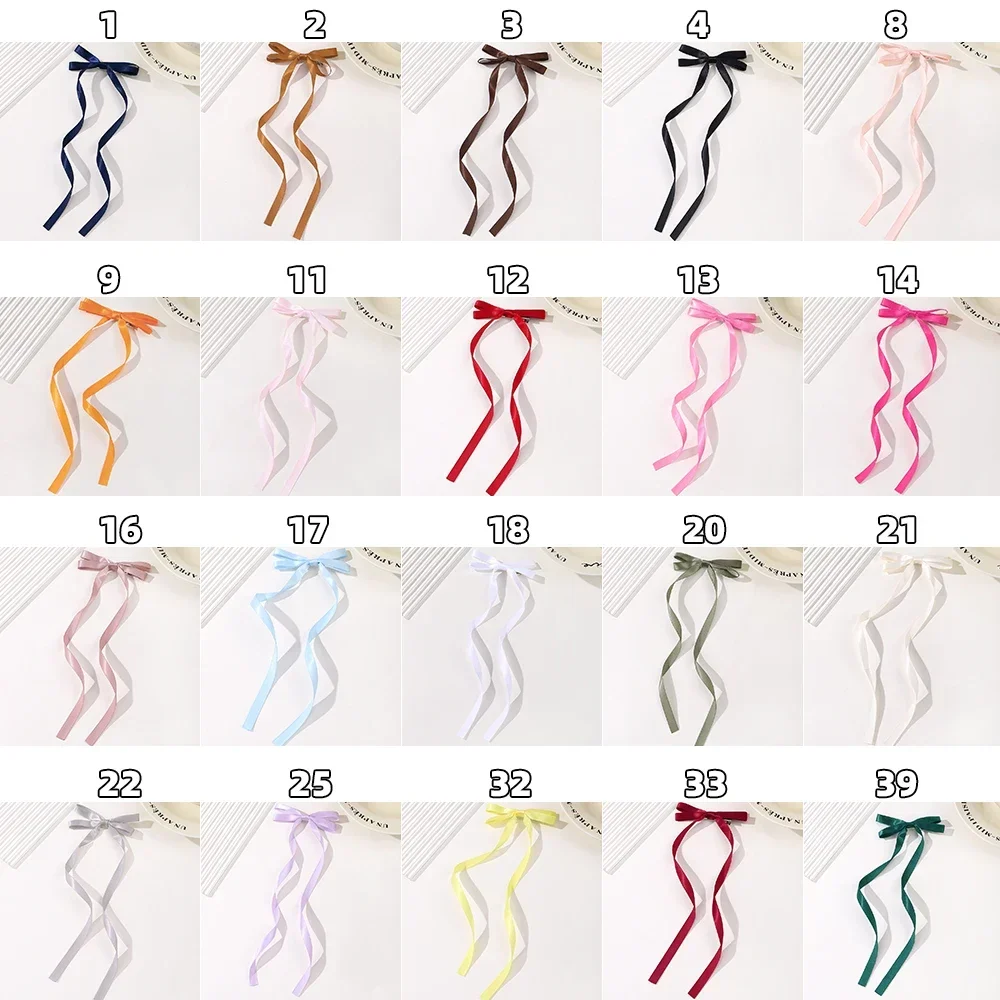 Тканевая заколка для волос с бантом цвет в ассортименте