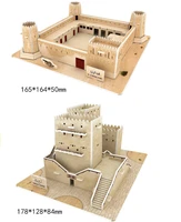 3d paper puzzle building model toy worlds great architecture famous build al zubarah fort barzan tower qatar travel gift 1pc