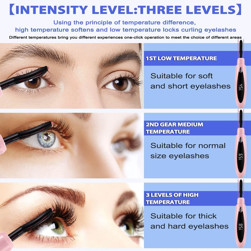 Электрические щипцы для завивки ресниц с подогревом USB-зарядка набор макияжа