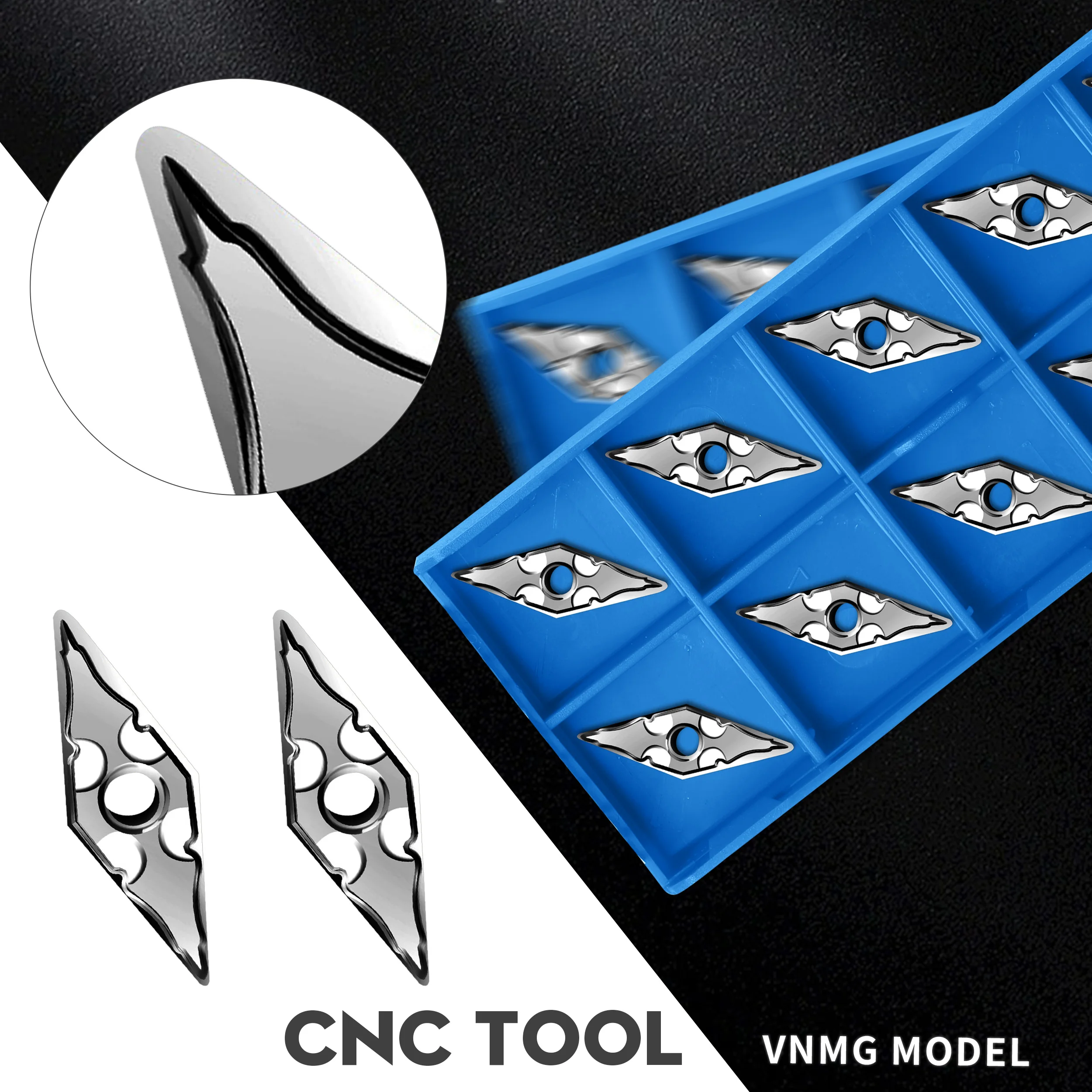 

VNMG160402-HA H01 VNMG160404-HA H01 Carbide Insert External Aluminum Turning Tool VNMG160408-HA H01 CNC Lathe Tool Cutting Blade