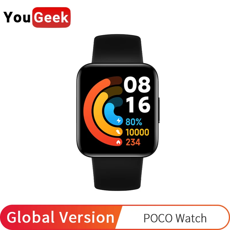 Global Version POCO Watch 1.6'' AMOLED Display GPS Blood Oxygen Fitness Tracker 14 Day Battery Smartwatch Upgrade Xiaomi watch 2