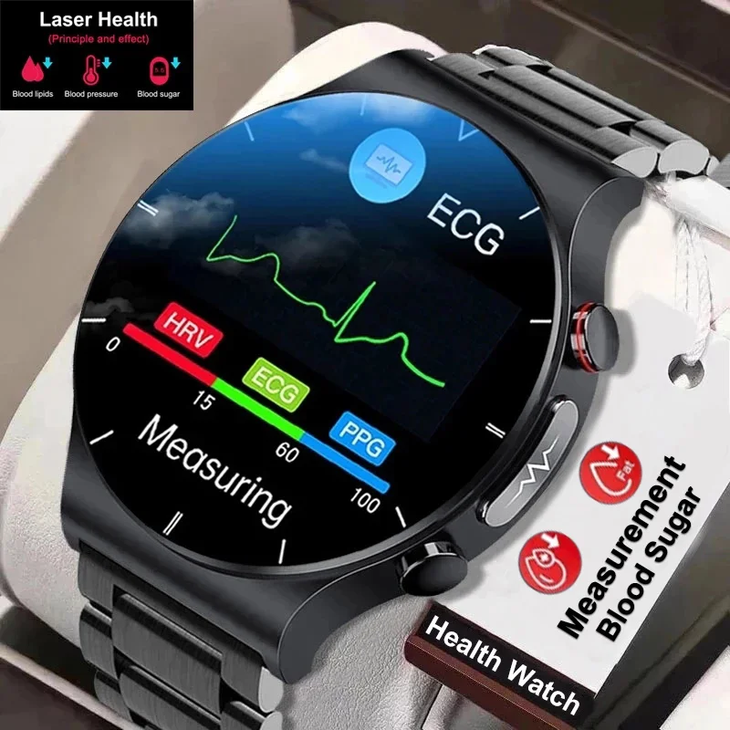 

Новинка 2023, часы с лазерным монитором, три высоких Смарт-часы, ЭКГ, ФПГ, пульсометр, трекер уровня сахара в крови, Смарт-часы для Huawei Xiaomi