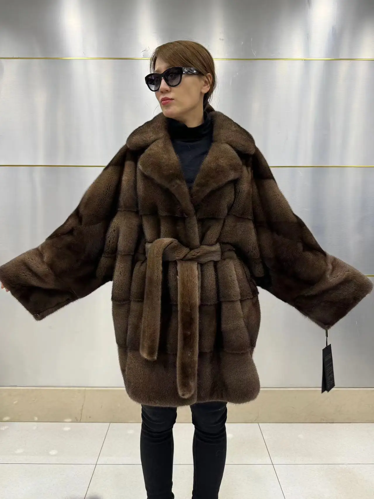 

OMEGERAL 2023 зимнее натуральное Норковое меховое Женское пальто из натурального меха норки роскошное высококачественное теплое зимнее модное меховое пальто