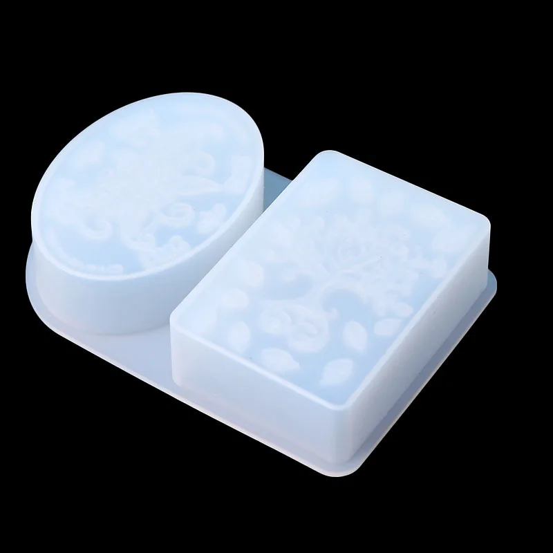 Совершенно новая 3D 2 полости ручной работы силиконовая форма для мыла сделай сам
