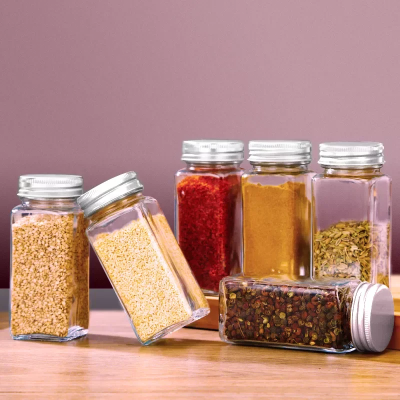 

Spice Jars 12pcs Organizer Kitchen Spice Rack Seasoning Pots Set Salt and Pepper Spice Tools Bottle Kitchen Gadget Sets