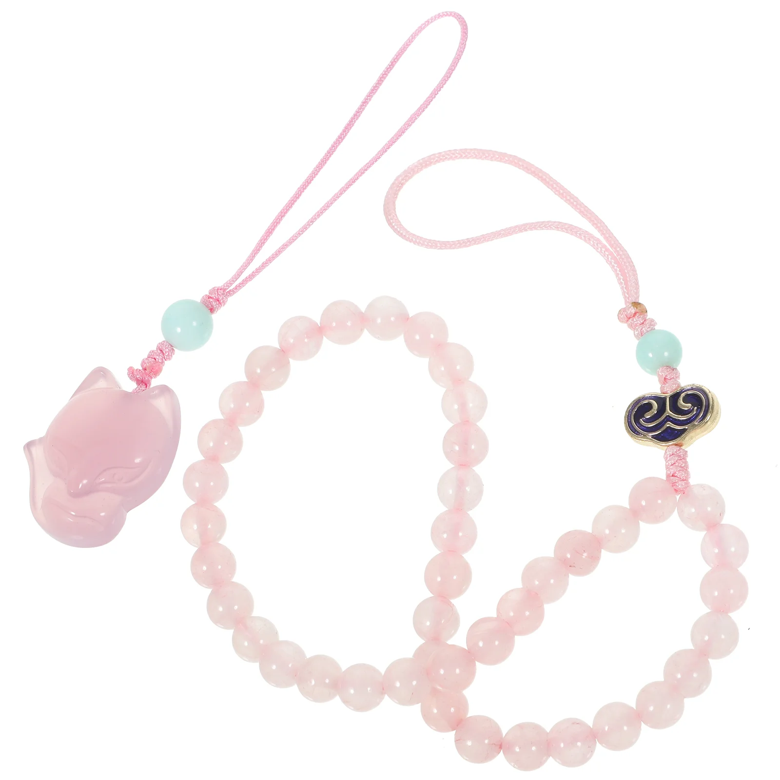 

Lanyard- Chinese Style Mobile Lanyard Beading Cellphone Chain Short Cellphone Strap Wrist Decor Hanging Rope Bracelet Anti-