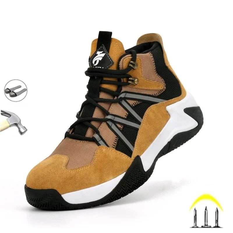

Man‘s Lightweight Casual Safety Shoes Steel Toe Anti Impact Anti Puncture Electrical Insulated Shoes Wear-Resistant New Fashion