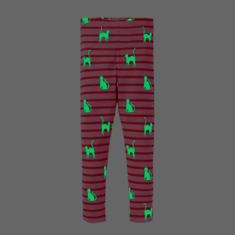 

2022 Autumn Luminous Pattern European and American Style Children's Pants Elastic Waist Skinny Girls' Leggings