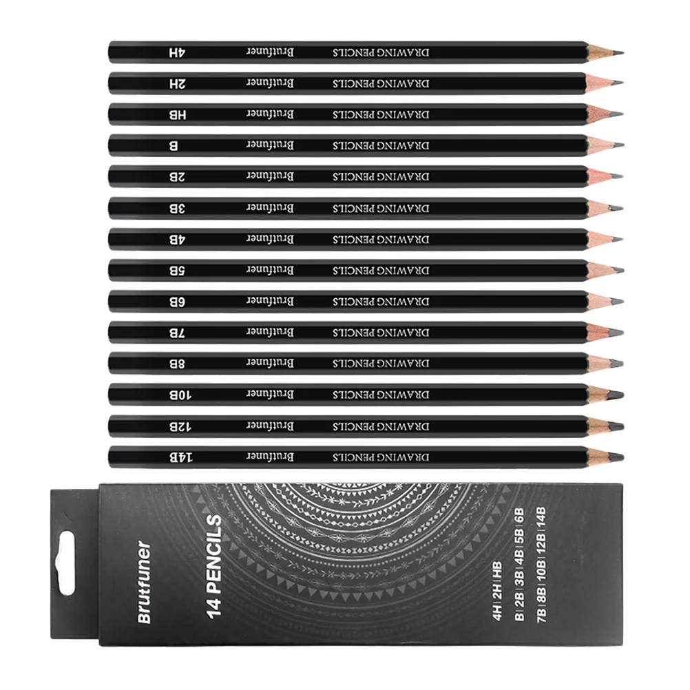 

14 Pcs Sketch Student Suit Kids Doodling Pencils Graphite Portable Painting Drawing tools