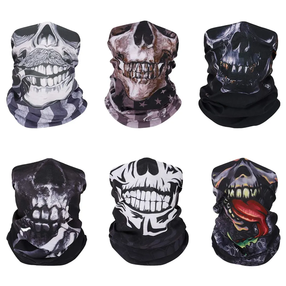

Ветрозащитная бандана MoKo с черепом для мужчин и женщин, мужская маска для лица на Хэллоуин, шарф, защитный шарф, эластичная Балаклава, женска...