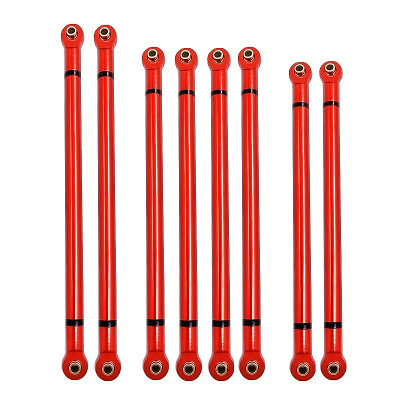 

Hot Sale 8 Pcs/Lot Metal Link Rod Pull Rod Kit 313MM Wheelbase For 1/10 RC Crawler Car Axial SCX10 Upgrade Parts Accessories