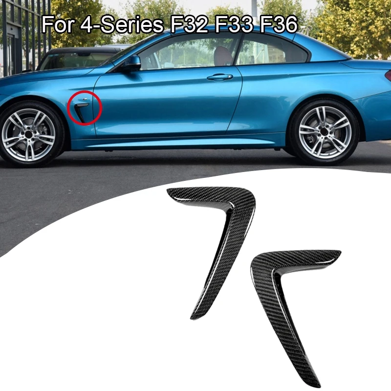 

Настоящее углеродное волокно крыло Отделка боковой кузов впускная решетка крыло вентиляционная решетка для-BMW F32 / F33 / F36 4-Series 2014-2017