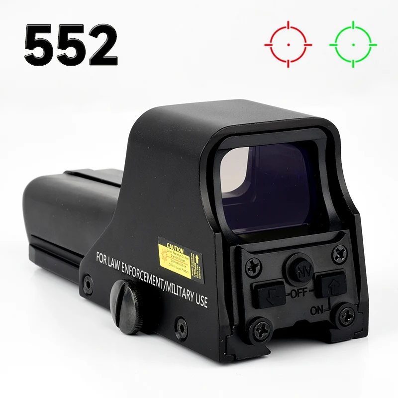 

552 Reflex Sight Scope Tactical Holographic Red Green Dot Sight Light Adjustable Brightness Gun Rifle Shooting Spotting 20mmRail