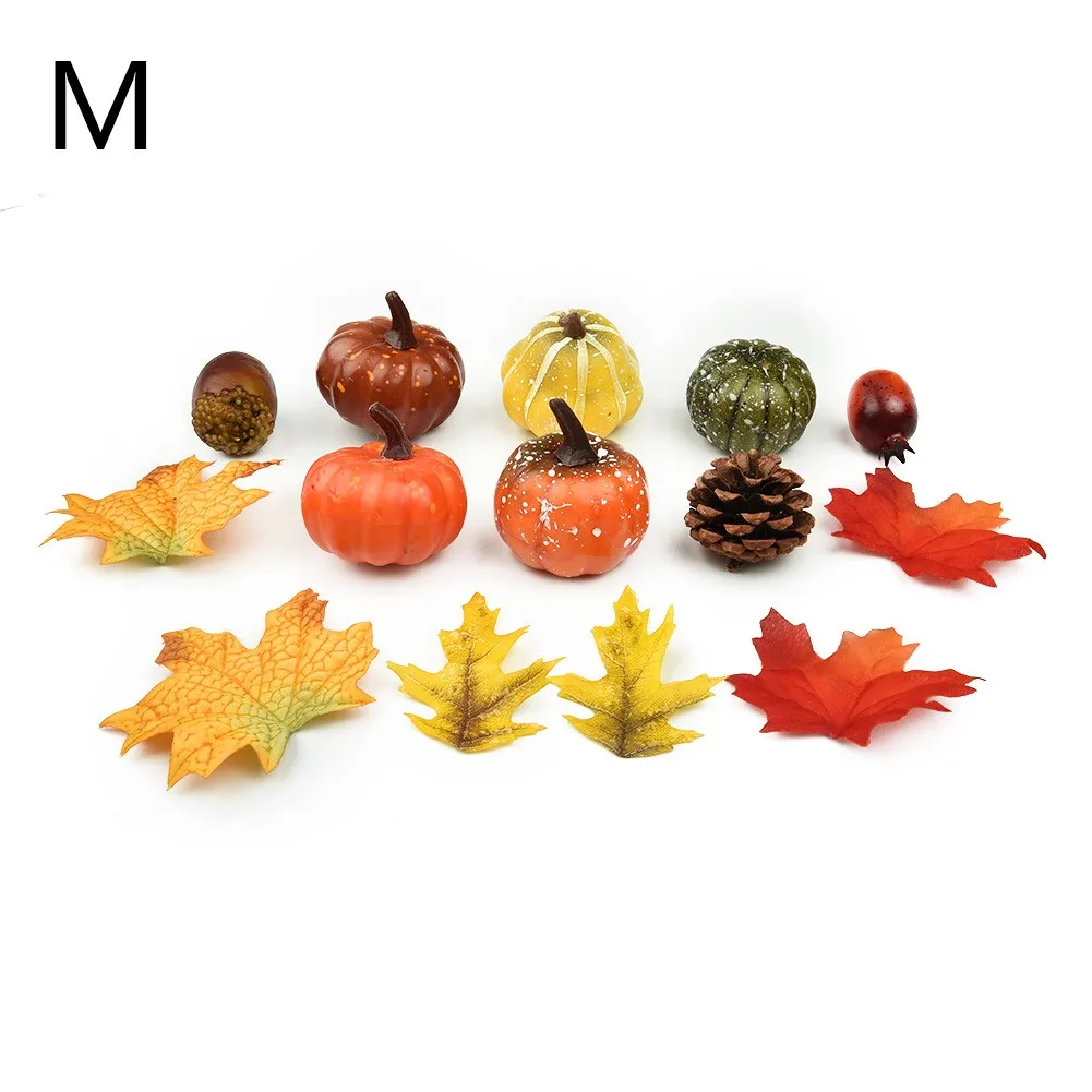 

Artificial Simulation Pumpkin Maple Leaf Model Autumn Fruit Bag Kit Harvest Autumn Fall Thanksgiving Wreath Banquet Party Decor