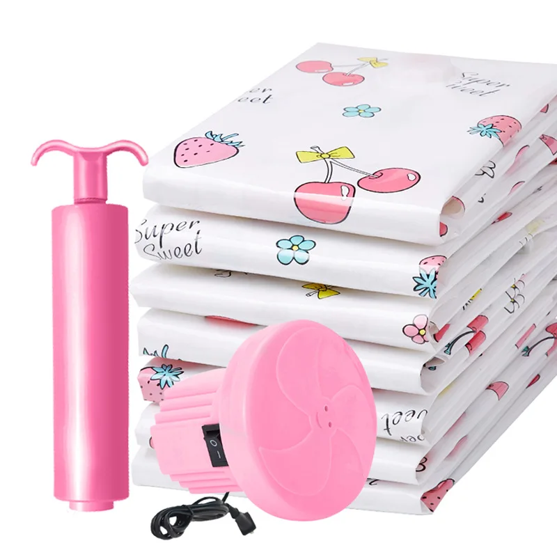 

Vacuum Compression Bag Girls Have Multiple Combinations To Send Two Extra Gas Pumps Quilt Clothes Storage Bags