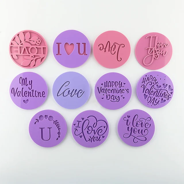Valentine's Day Cookie Embossed Stamp Wedding Party Love 1