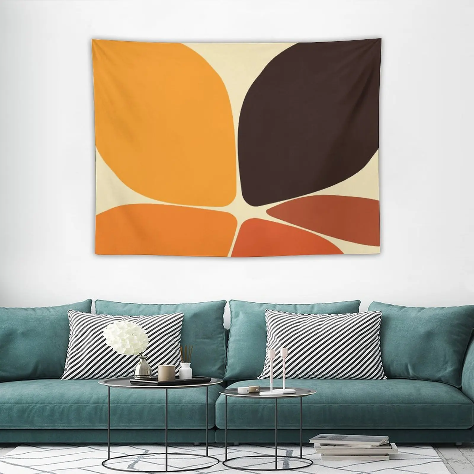 

Large Wall Mural Boho Minimal Flower 1970s Tapestry Witchcraft Supplies Wall Stickers Room Decor
