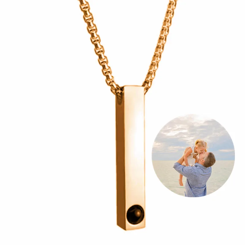 

Photo Customized Men's Personality Fashion Necklace for Friends, Boyfriend, Dad's Christmas Birthday Commemorative Gift