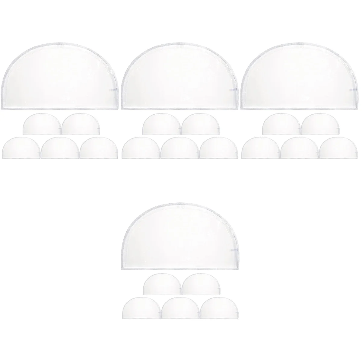 

24 Pcs Clear Shoulder Clothes Covers Protectors for Clothes Storage