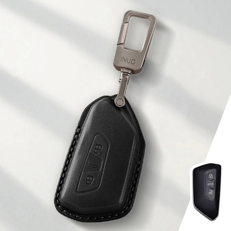 

Защитный чехол из натуральной кожи для Volkswagen VW Golf 8 ID-4 для Skoda Octavia A8 MK4, чехол для ключей, брелок