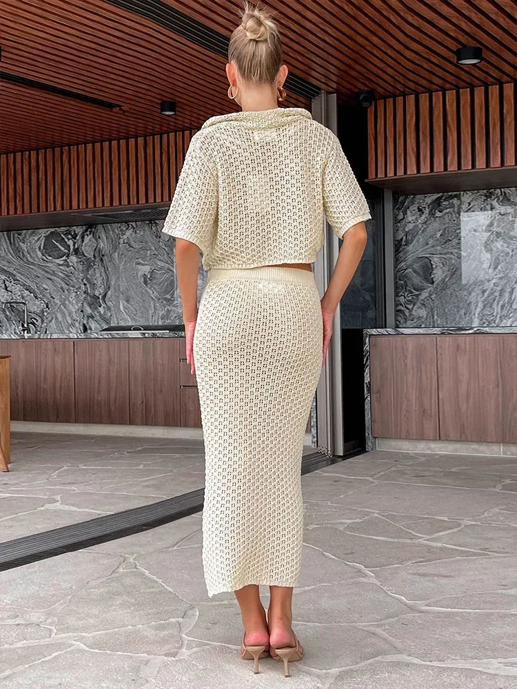 2024 Сексуальная Вязаная пляжная одежда купальник накидки открытый лацканы