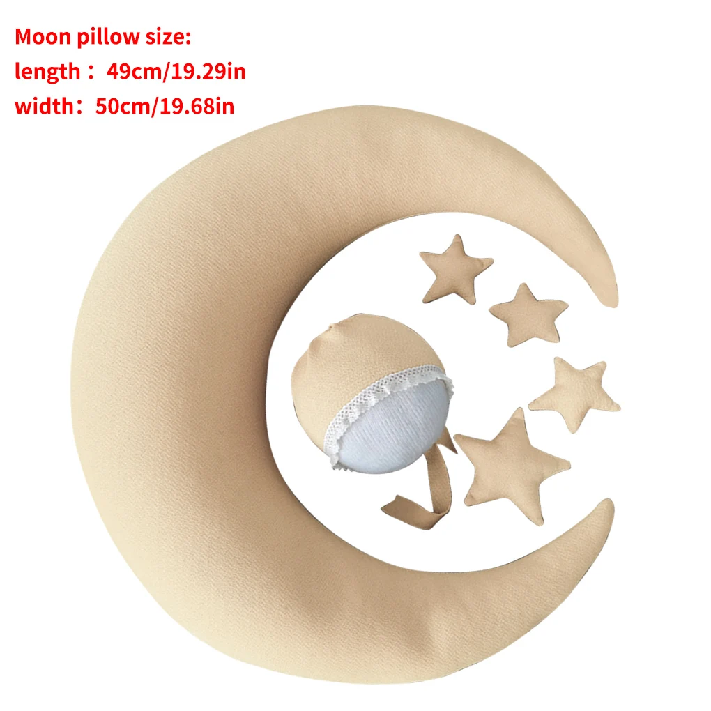 

Baby Pillow Moon Star Infant Pillow Hat Photography Prop Newborn Shooting Ornament Type 11