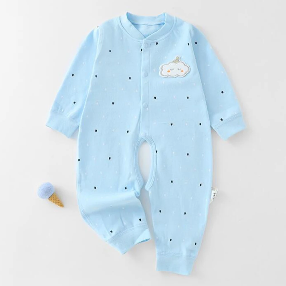 Одежда для новорожденных хлопковые детские комбинезоны с длинным рукавом весна