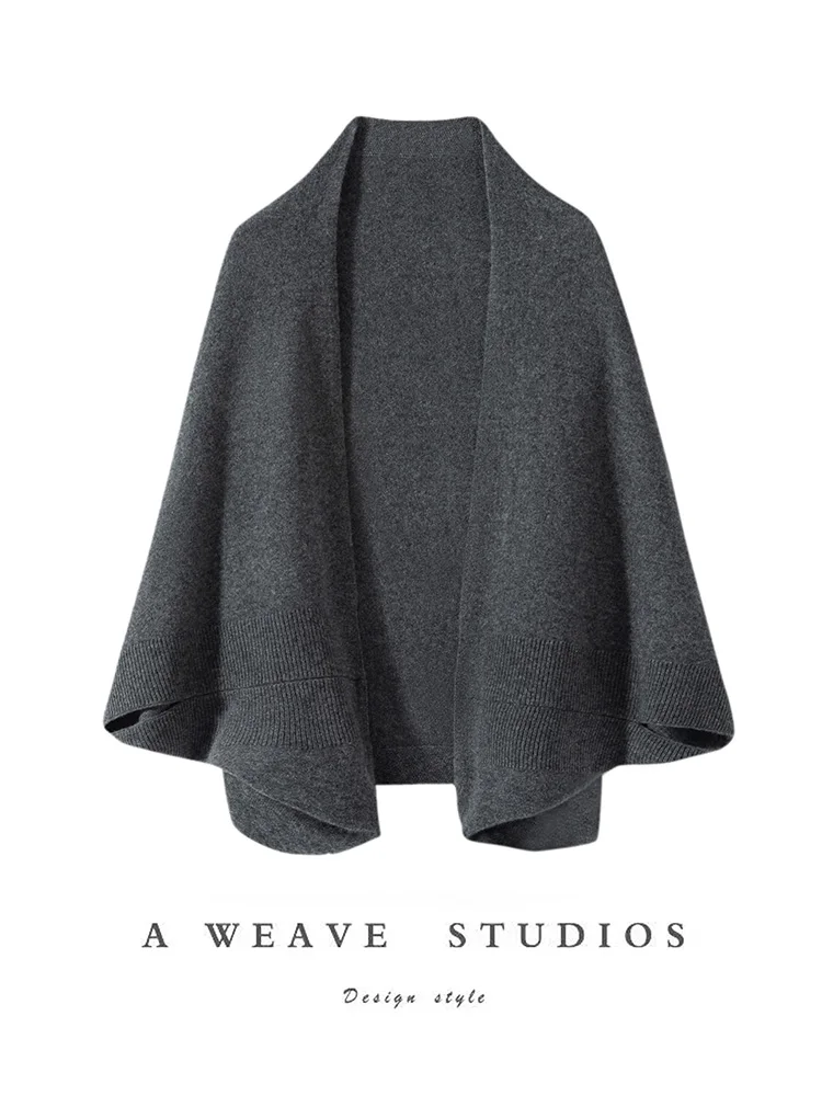 ADDONEE весенне-осенние женские накидки 100% кашемировые шали свитер высокого