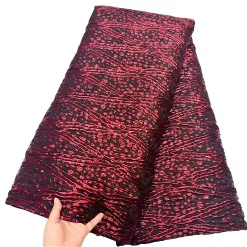 

Новейший дизайн жаккардовая кружевная ткань, французское кружево, Высококачественная африканская нигерийская кружевная ткань для женского платья, красного цвета