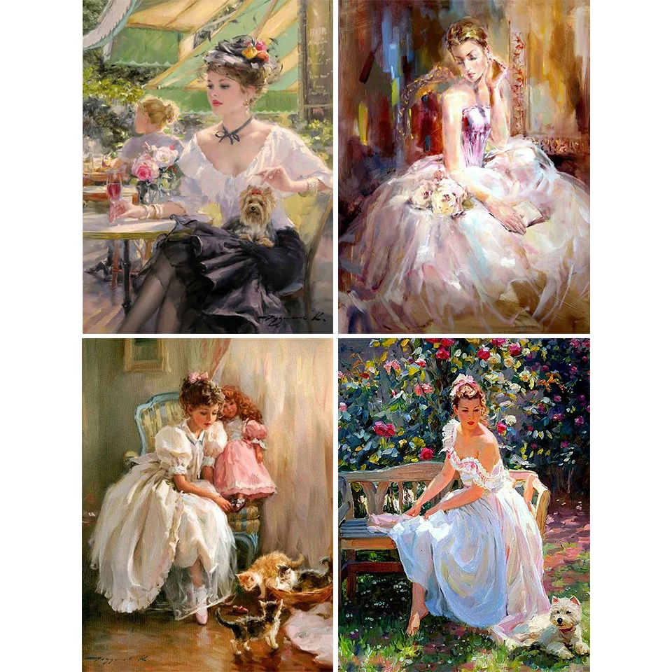 

5D Diamond Painting Portrait Beauty Cross Stitch Kit DIY Round Diamond Embroidery Mosaic Art Home Decoration