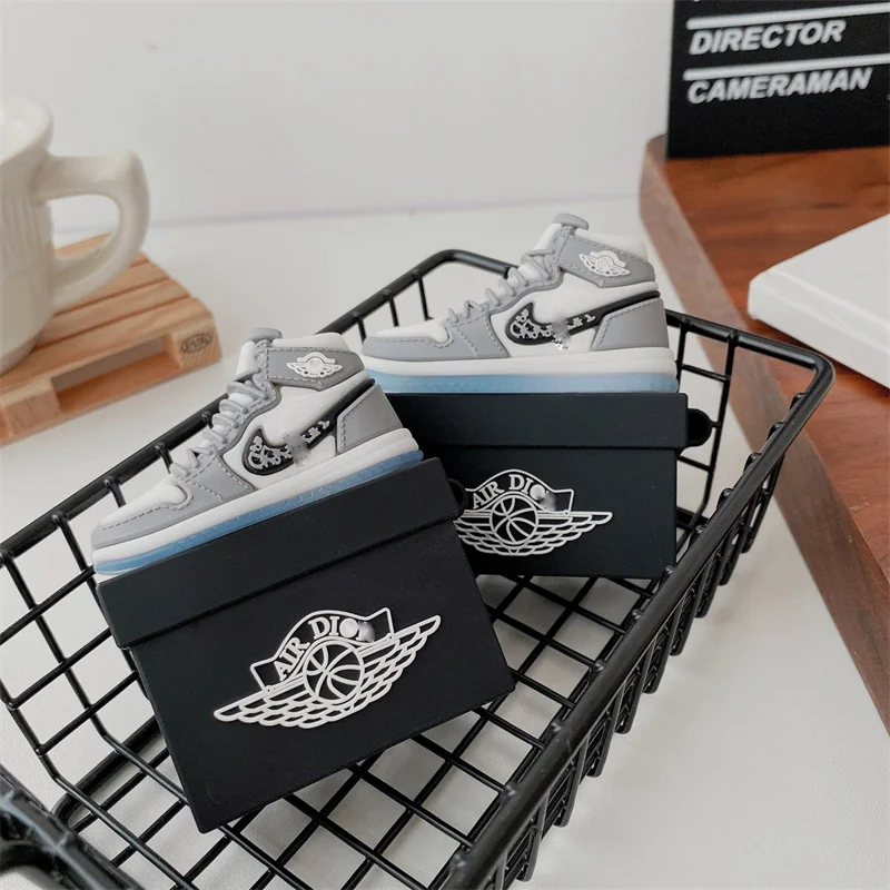 

Sneaker Shoes Box Earphone Case for AirPods Pro 1 2 Silicone Soft Headphone Earbuds Protective Cover for Airpods Pro Case Cover