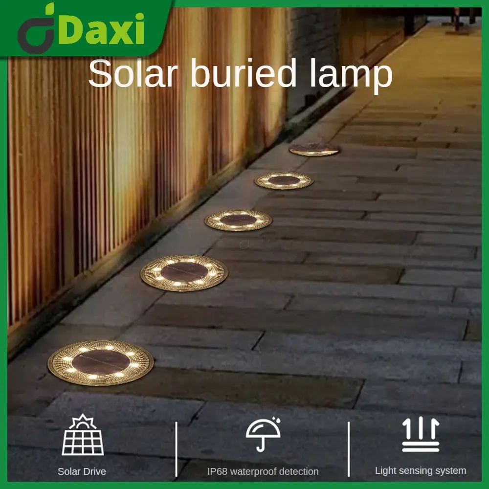 

Buried Courtyard Lamp Outdoor Led Solar Light Intelligent Under Ground Lamps Solar Buried Lamp Light Control Spotlight 8 Smd