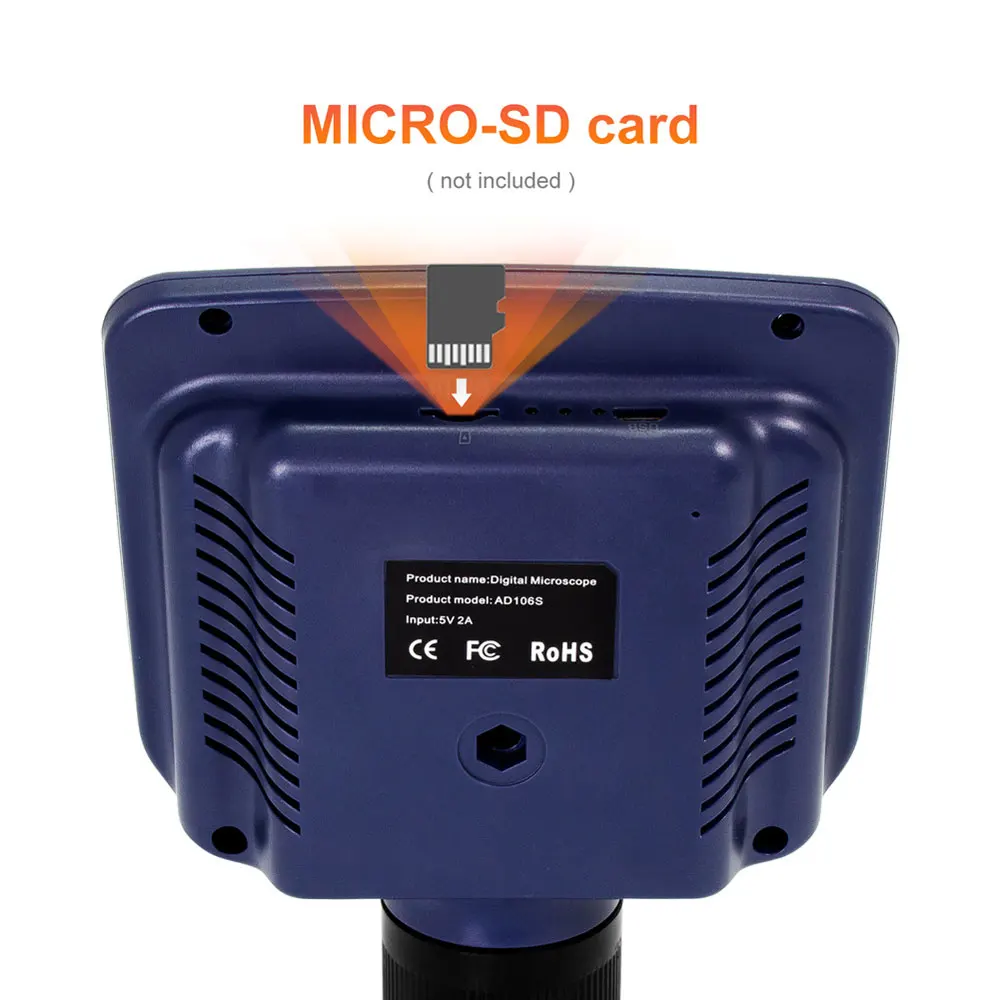 Цифровой микроскоп высокой четкости увеличительное стекло встроенный источник