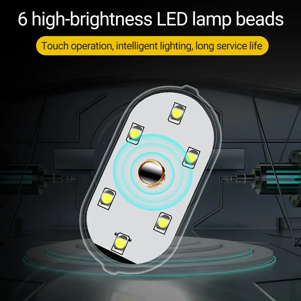 

for Auto Light Car Interior Rechargeable Strong Magnetic Adsorption Touch Control Car Dome Atmospheres Reading for Automobile