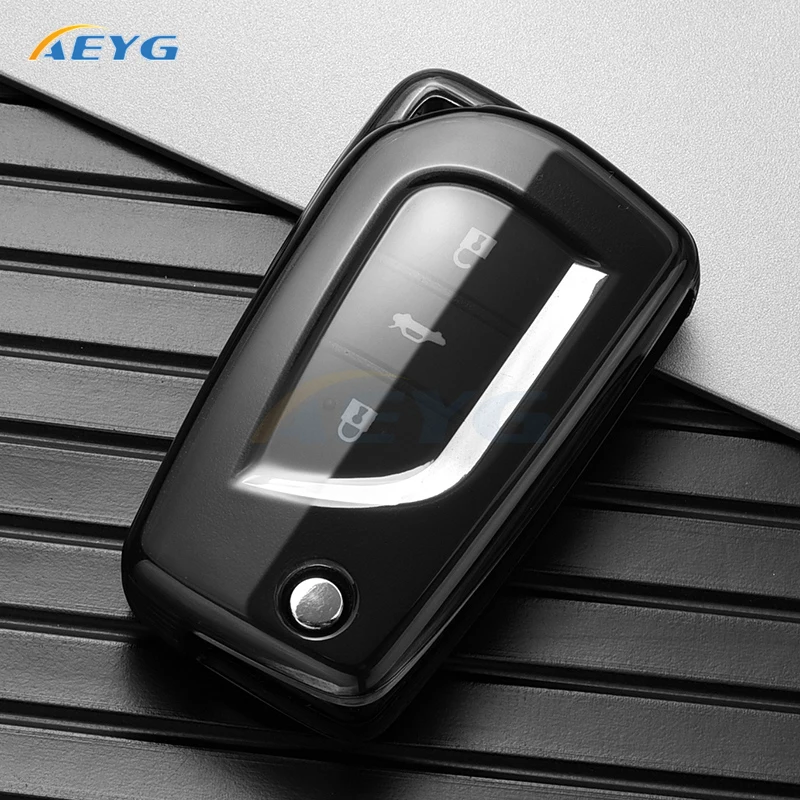 Чехол для автомобильного ключа из ТПУ брелок Toyota Camry Levin Corolla Reiz Highlander TOY48 ключей с